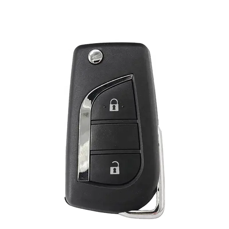 High Quality 2/3 Button Keyless Car Smart Key Fob Car Key Case Cover for toyota corolla Vios with Uncut Key Blade