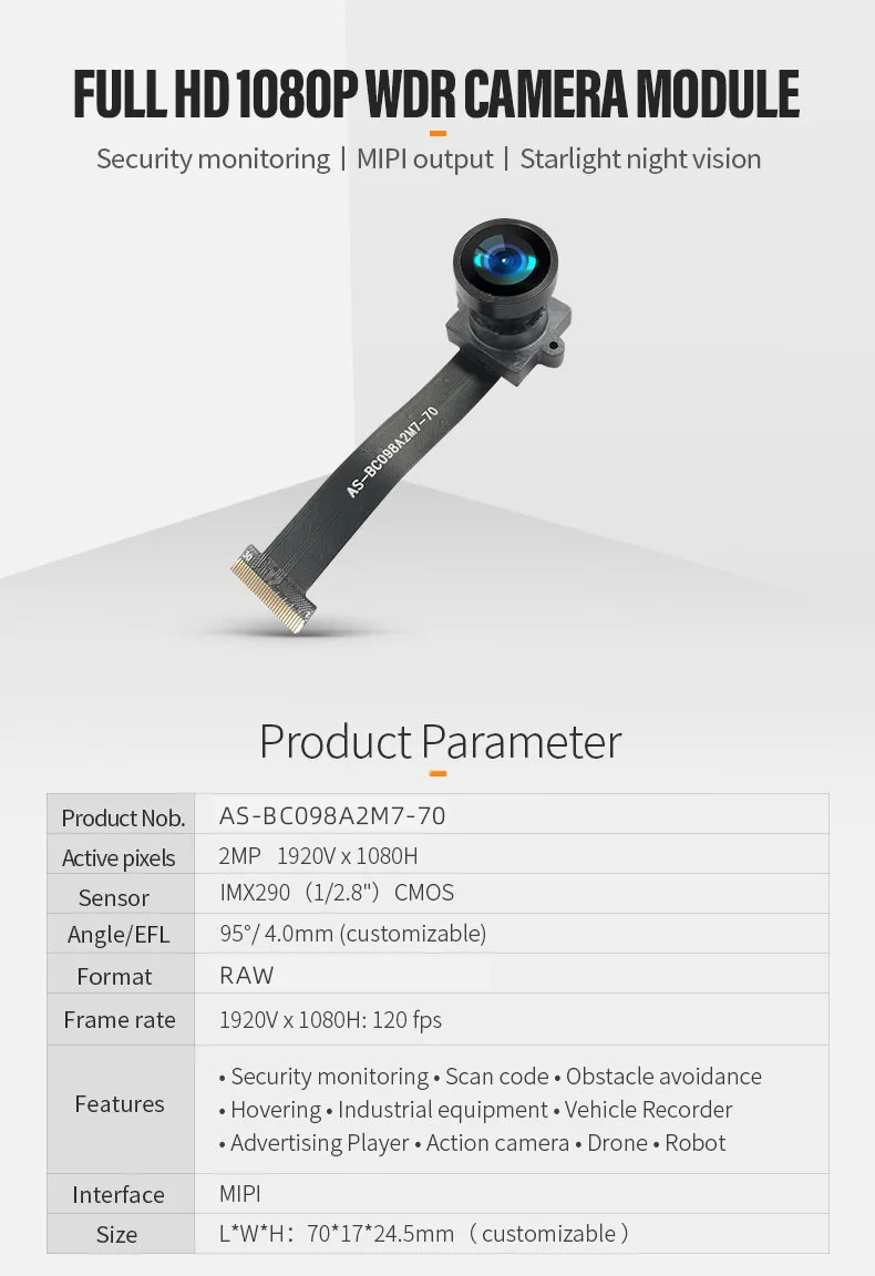 DGZX High Dynamic IMX290 Starvis Sensor 1080P 120fps Black Light Full Color Night Vision Mipi Interface Camera Module插图 DGZX High Dynamic IMX290 Starvis Sensor 1080P 120fps Black Light Full Color Night Vision Mipi Interface Camera Module插图