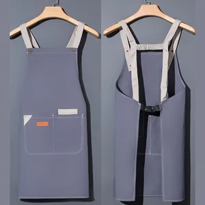 Fashionable Workwear Canvas Waist Apron with Custom Logo for Pastry Chef Catering in Milk Tea Coffee Restaurants & Bars