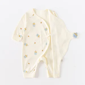 Adorable Cute Cartoon Printed Autumn Newborn Baby Unisex Long Sleeve 100% Cotton Romper Crawling Suit