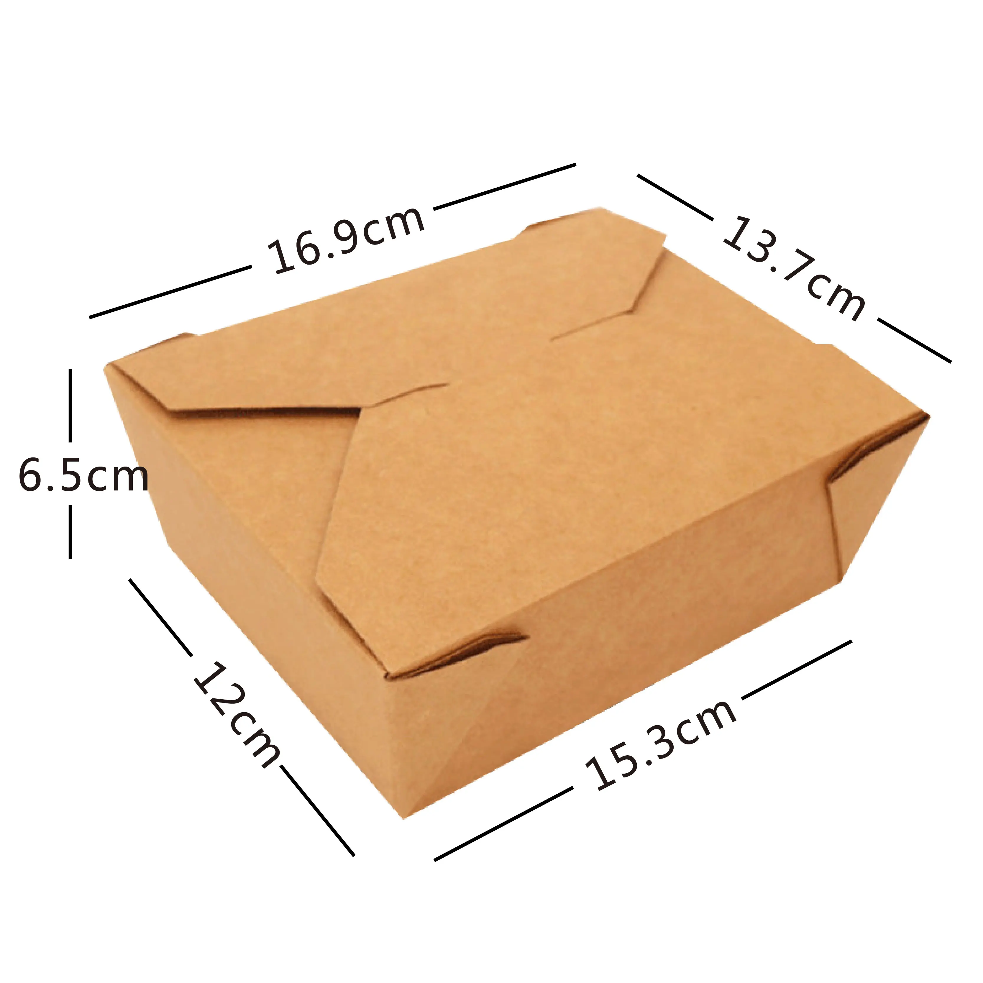 Brown Kraft Paper Food Packaging Box Takeaway Togo Food Container