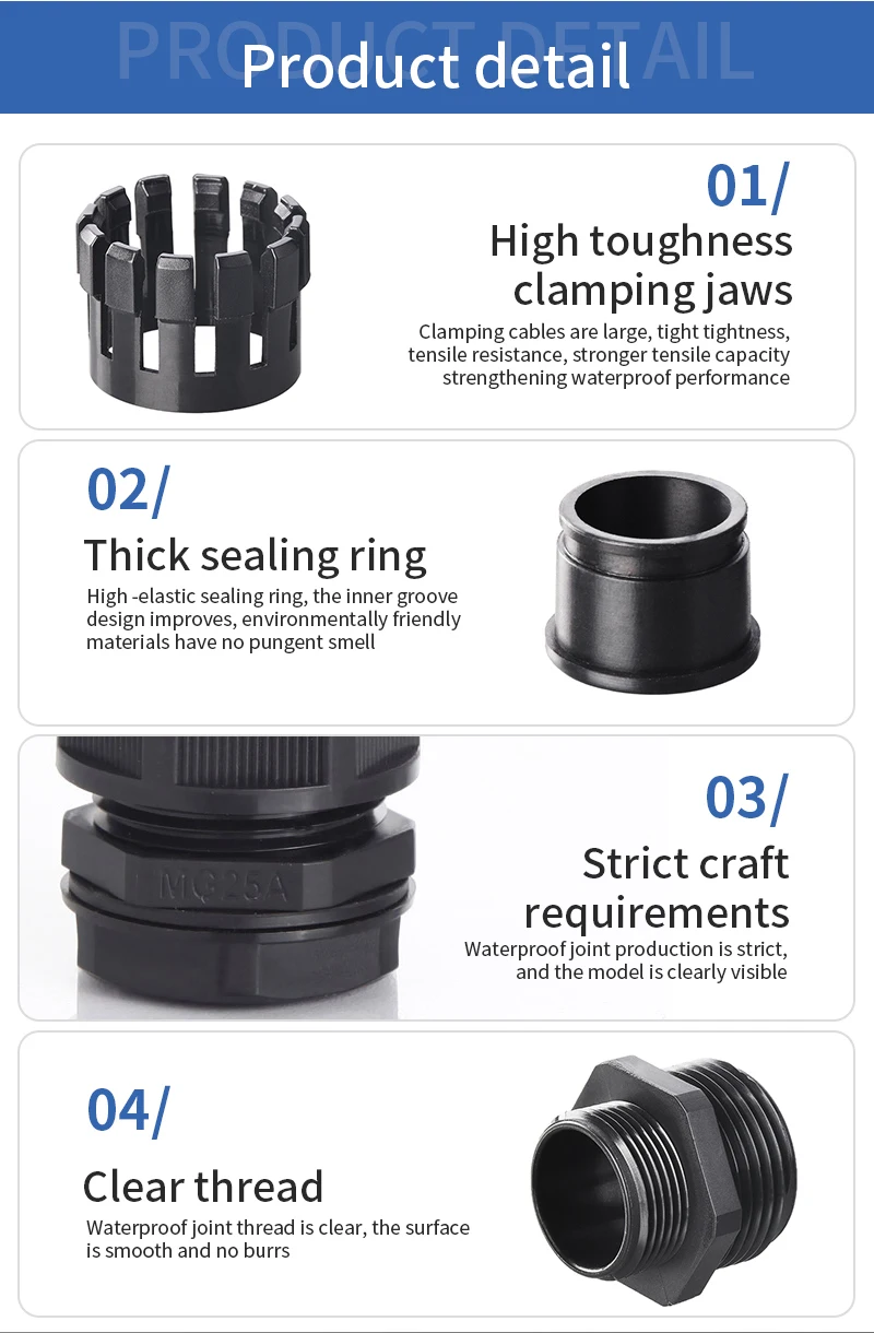 6 Holes Epdm Rubber Seals Washer Anti Weakacid Multiple Wiring Insert Polyamide Cable Glands