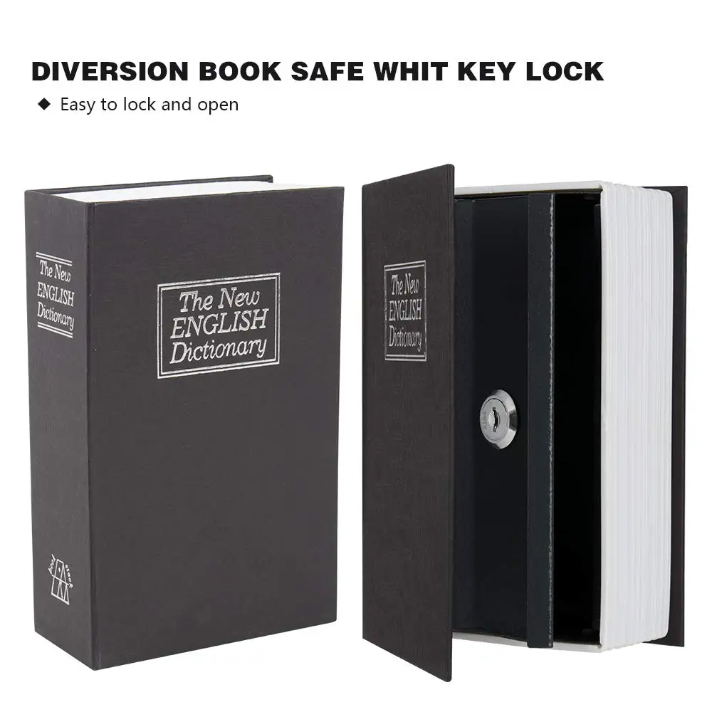 Small Size BOOK SAFE HIDDEN SAFE SECRET BOOK In Black Dictionary 