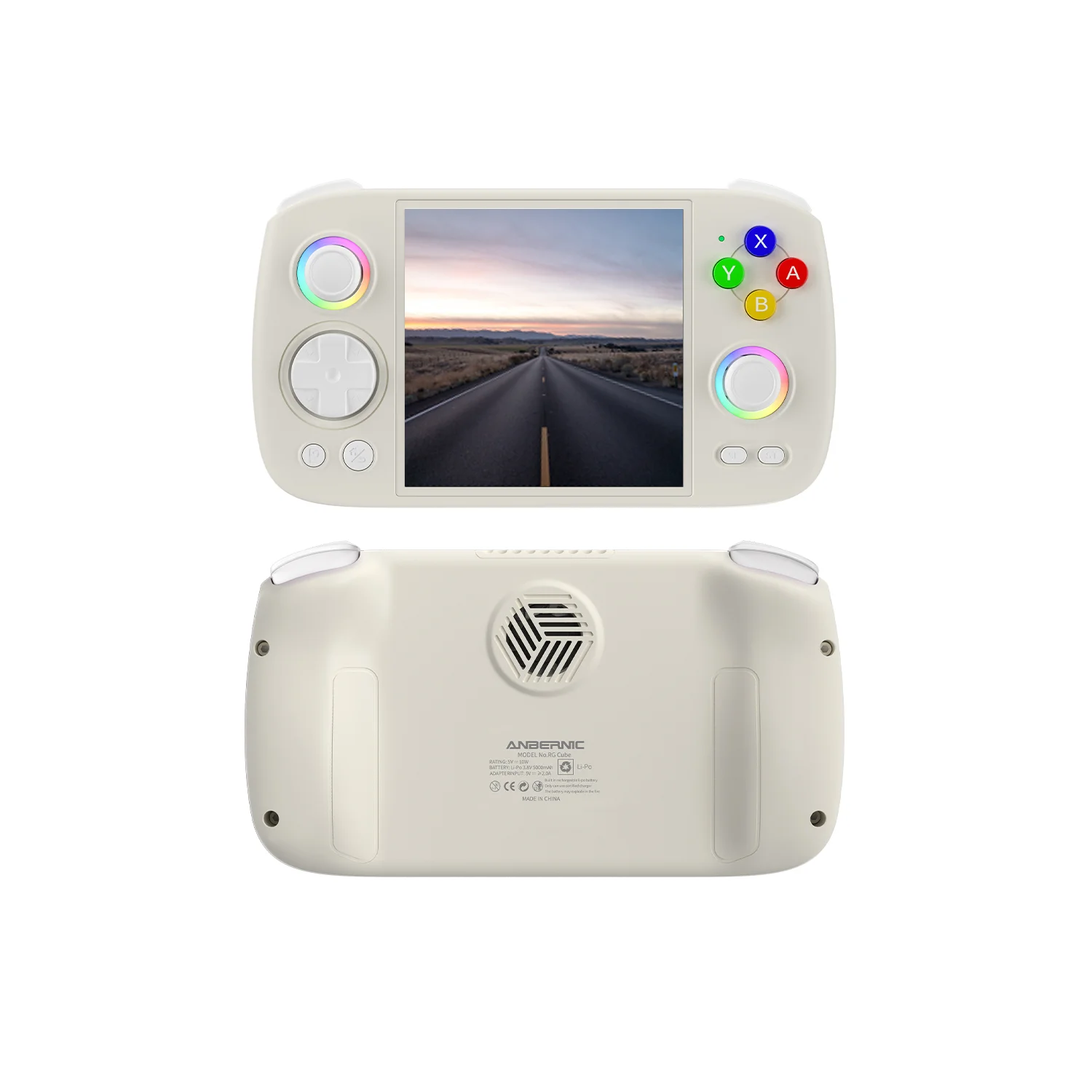 2024 Anbernic RG Cube 3.95インチスクリーン搭載ゲーム機、RGB 