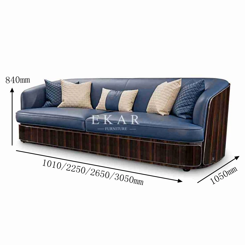 Modern Royal Italian Leather Couch - High-End Living Room Sectional Sofa Set supplier