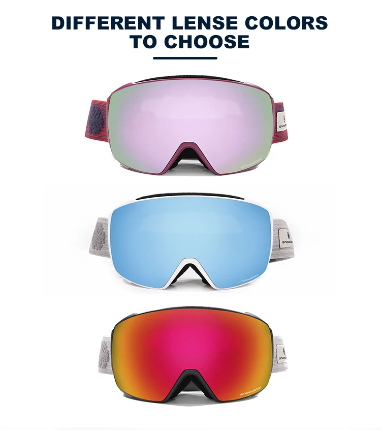 Hubo Sports Outdoor Wholesale Custom Toric Lens Snow Goggles Anti Fog