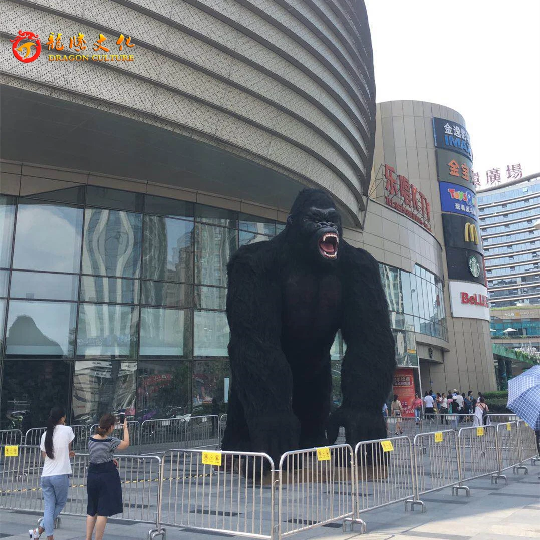 Realistic Model Gorilla and Props for Sale Robotic Animatronic Model Realistic Huge Full Size Animal Gorilla for Zoo