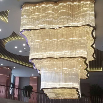 Modern Large Hotel Project Custom Lighting Indoor Decor Luxury Chandelier Pendant Light