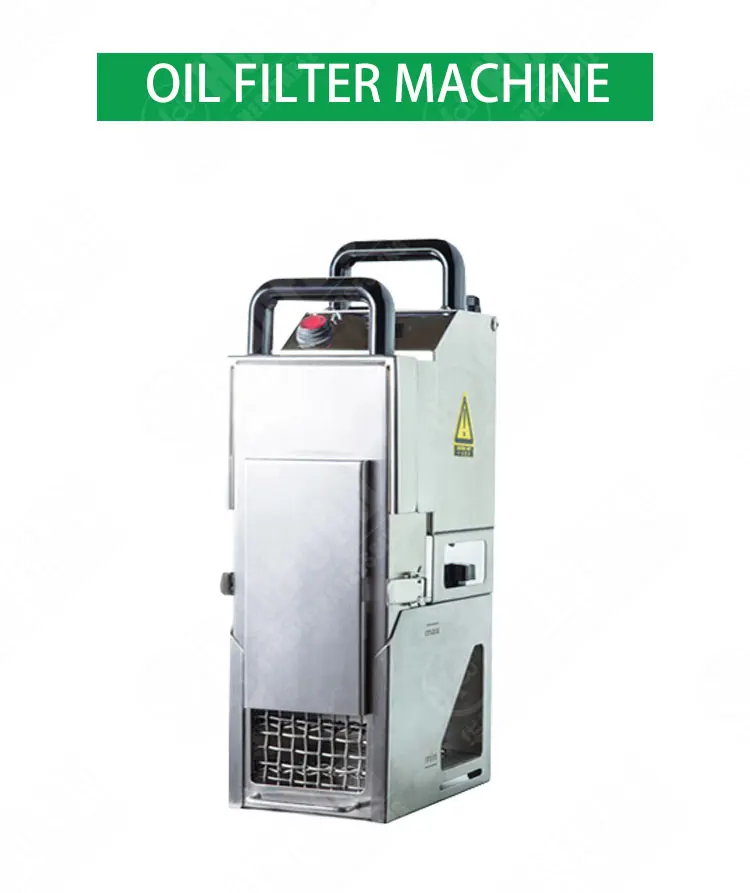 Portable Fast Food Cooking Oil Filter Clearing Machine Small Cooking