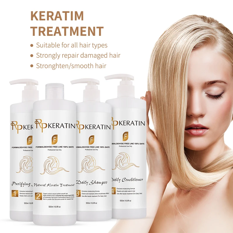 RPKERATIN Formaldehyde Free Brazilian Hair Straightening Cream Sin Formol  Keratin Hair Treatment for Color-treated Hair