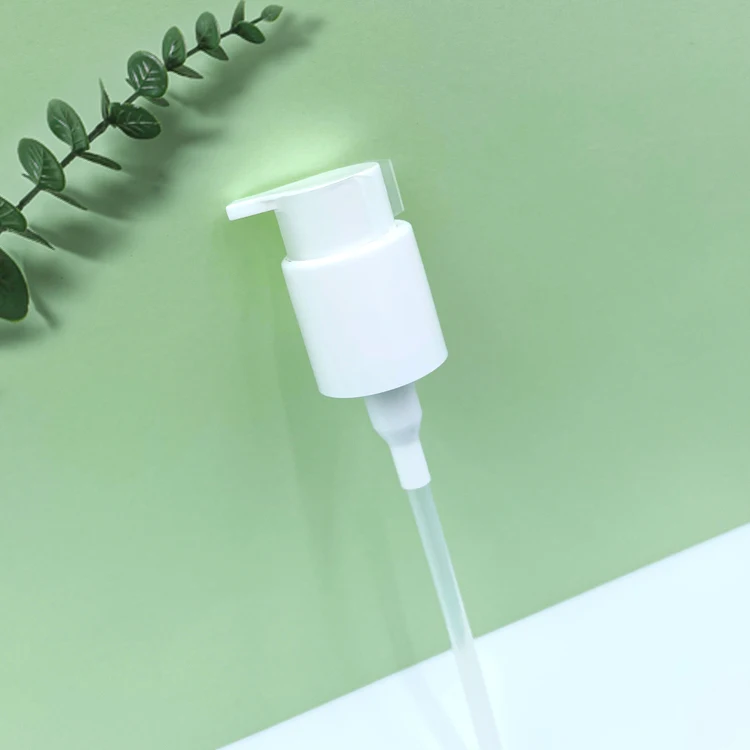 Pompe en plastique blanche faite sur commande de savon et de distributeur de lotion de shampooing cosmétique 24/410