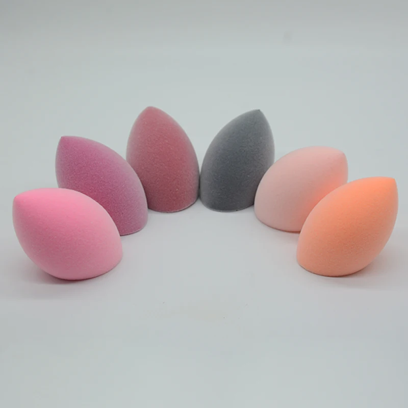Nonlatex Makeup Sponge Pink Flocking Skinfriendly Oblique Cut