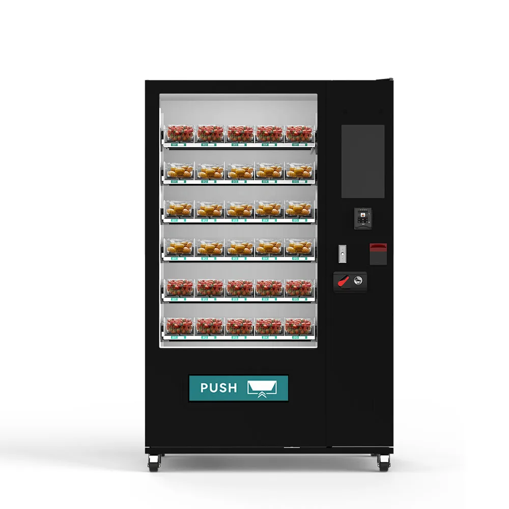 Qatar Fresh Food Vending Machines Automatic Robotic Salad Vegetable Fruit Vending Machine Coin Operated Vending Machine for Sale