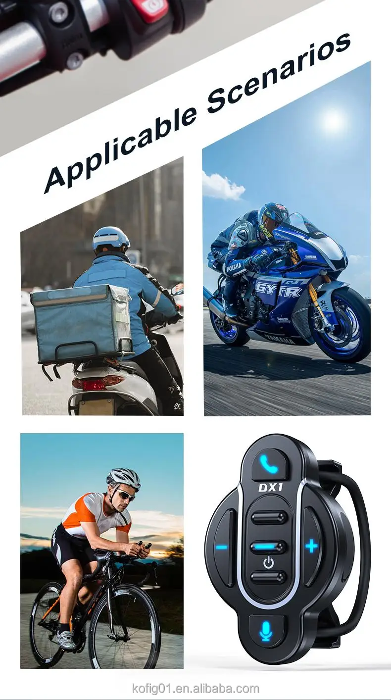 Protomate DX1 Smart Waterproof Motorcycle Helmet with Bluetooth