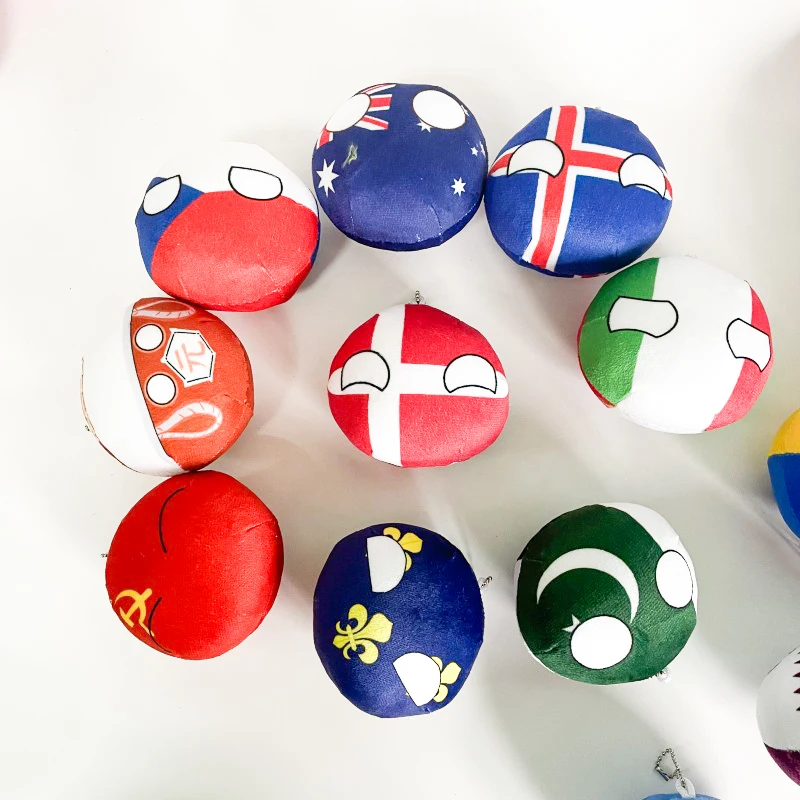 Custom 60 Designs Soft Stuffed Russia Countryballs Plushies Polandball Pillow Keychain Bielorrusia Country Balls