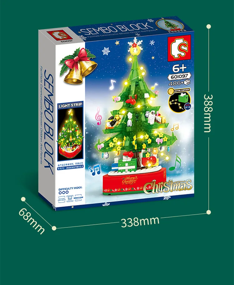 Sembo 601097 Christmas Tree Music Box 