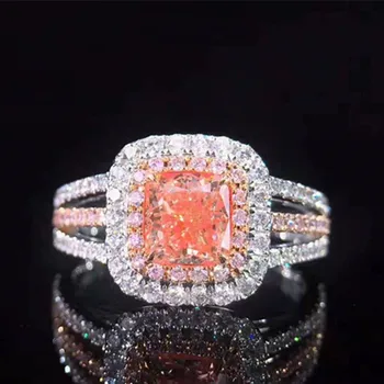 hot sale genuine diamond 18k gold jewelry 1ct VS natural pink diamond ring for women wedding engagement