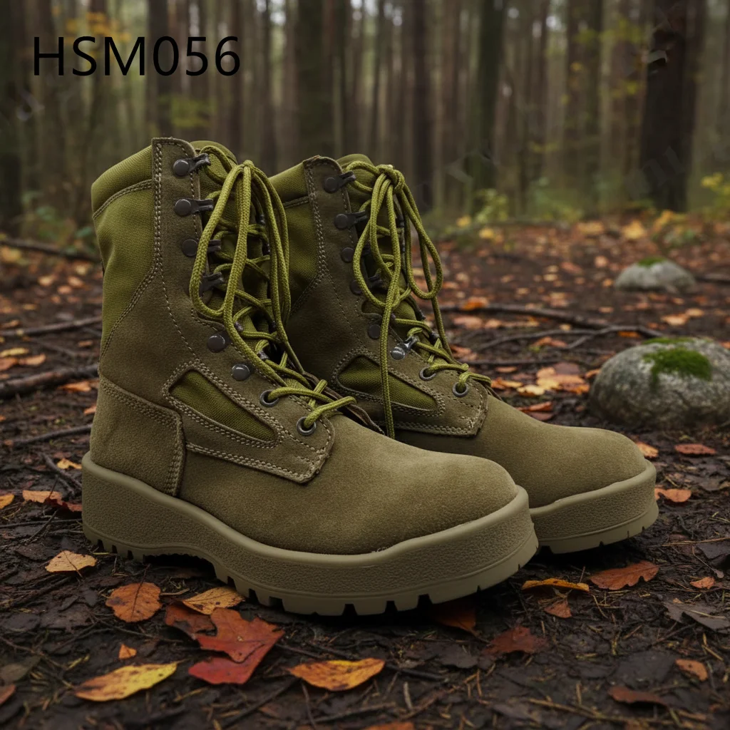 HY,Chile Popular Outdoor Cushioning Sole One Pair Available Combat Boots Nasty Conditions Water-repellent Marching Boots HSM056