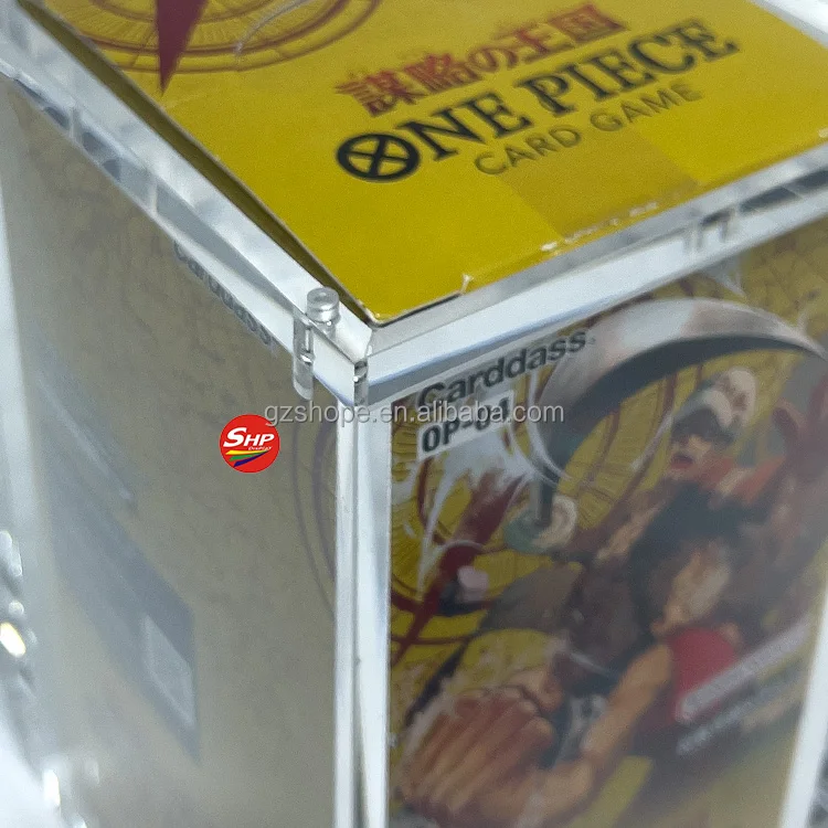 SHP Custom Acrylic TCG One Piece Booster Box Case Protector Display Case  for Japanese One Piece Romance Dawn Booster Box OP-01