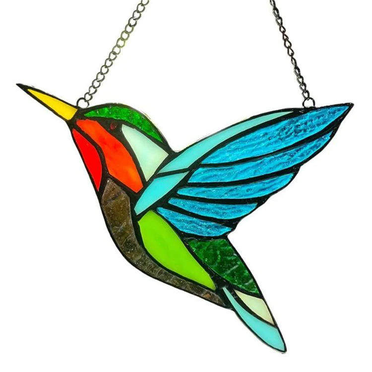 Colorful Wall Hanging Bird Stained Glass Suncatcher WallFor Home Living Room