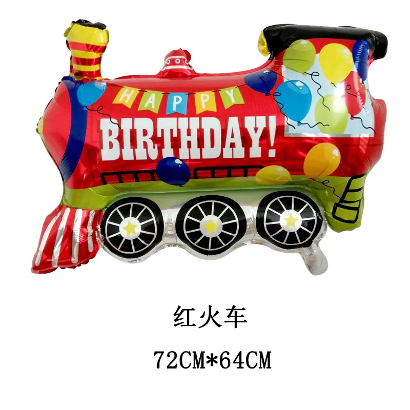 Ballons D Anniversaire En Film Aluminium Pour Decoration De Fete D Anniversaire En Forme De Train Vente En Gros Avec Camion De Police Voiture Pour Bebe Buy Genie De Camion Voiture De Police Train Ballon Bebe De Voiture Partie Garcon