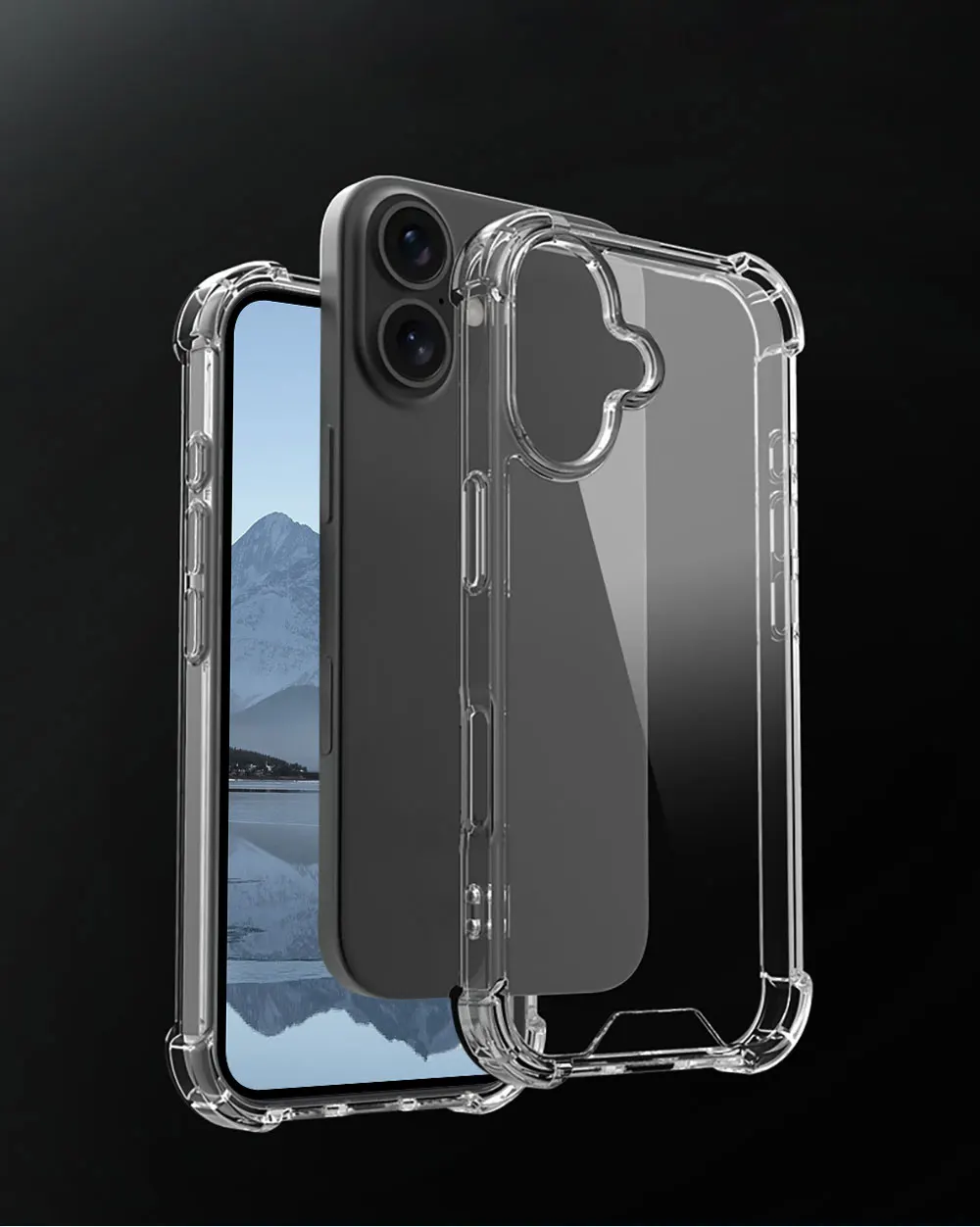 Tpu Pc Phone Case For Iphone 16 pro  Max Magnetic transparent shell AL-006 Laudtec