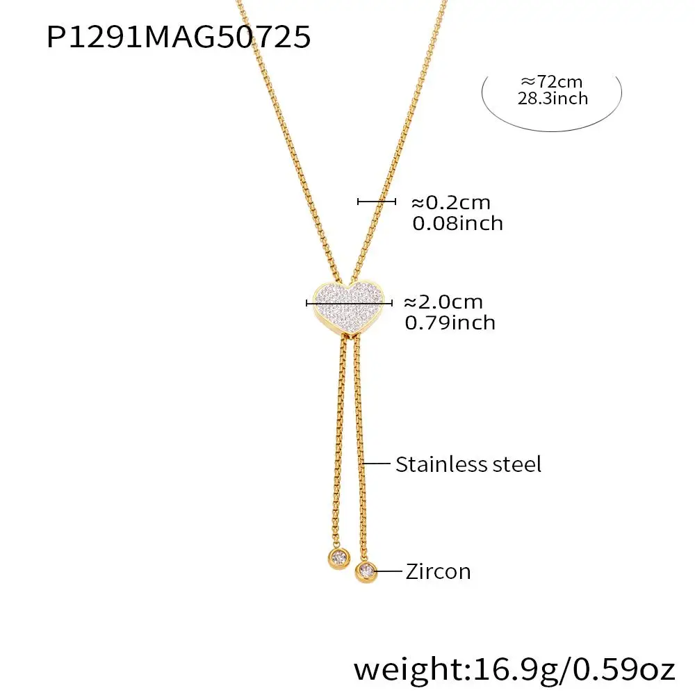 VYO 18K Gold Zirconia Heart Necklace