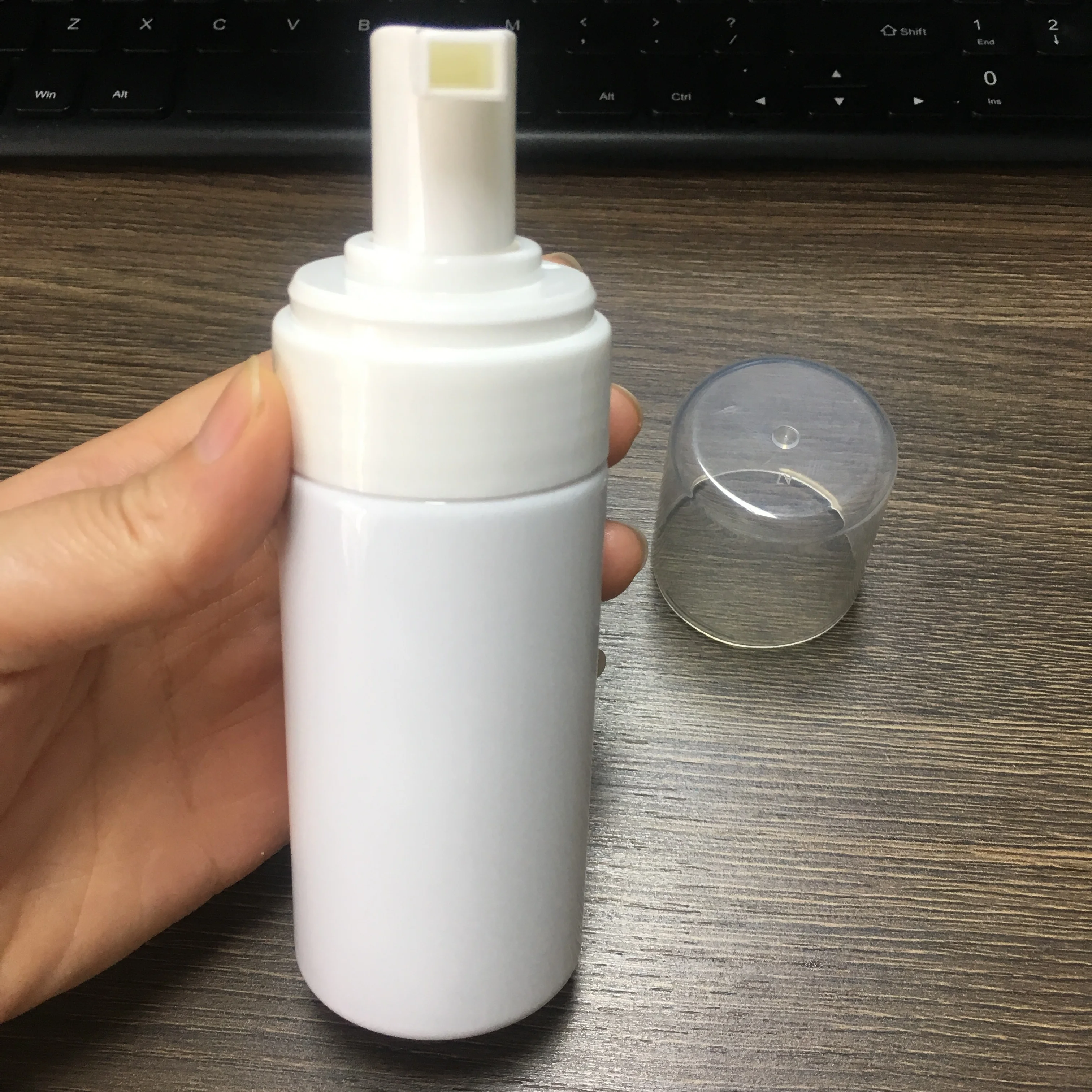 50ml HDPE White Cosmetic Foam Pump Bottle with 30mm PP Foam Pump for Hand Soap