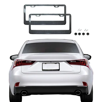 Usa Standard Stainless Steel Aluminum Car License Frame Plate With Number Plate Screw Universal