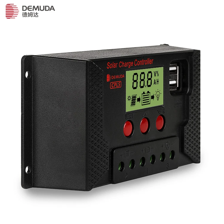 DEMUDA PWM Solar Panel Charge Controller 10a 20a 30a 40a 50a 60a 12v 24v Pwm Solar Battery Pump Controllers for PV Module System