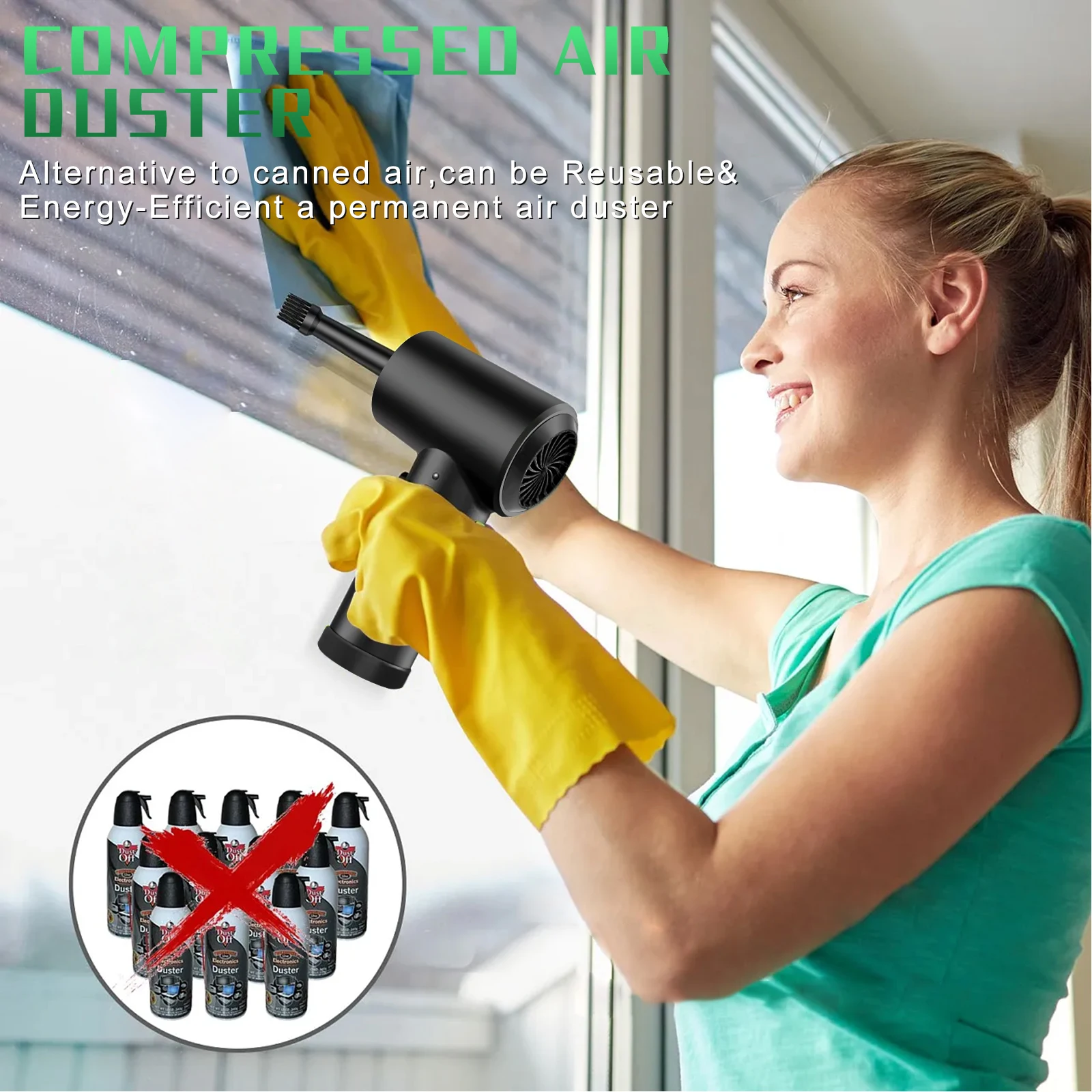 Cordless Air Duster Replacement For Compressed Spray Gas Cans
