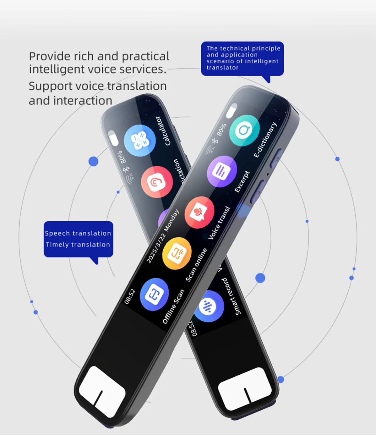 Scanenepen S08B Offline AI Smart Pen ABS Material Kinder Buine Professionell Sofortreaktion Verbraucher_voghion.com