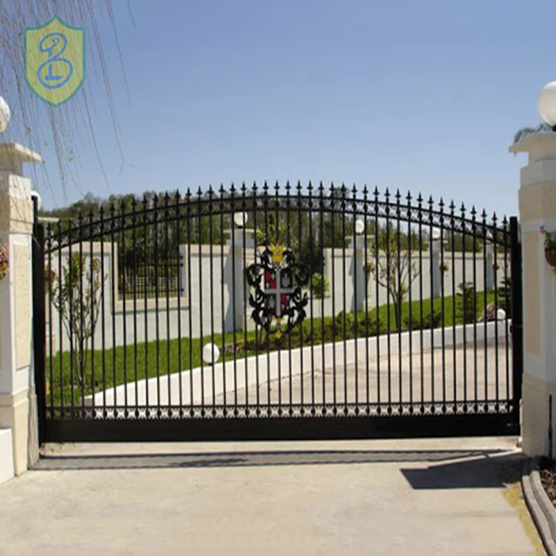 In China Latest Tubular Square Pipe for Front Home House Grill Sliding Single Main Door Iron Gate Designs