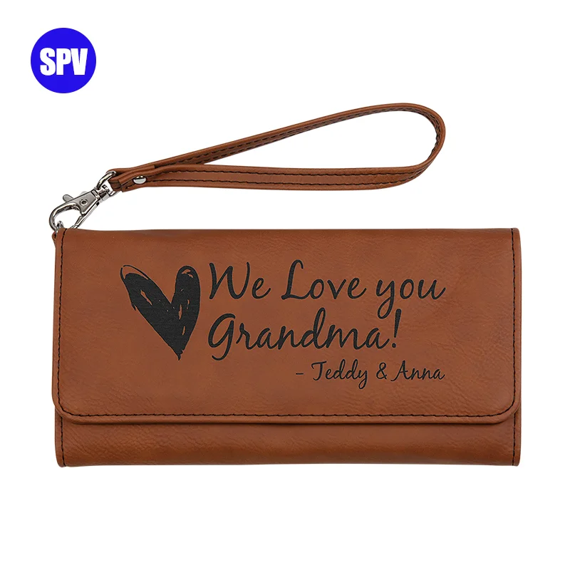 Painted Leather Wallet for Women, Personalized gift, store Mother's day gift