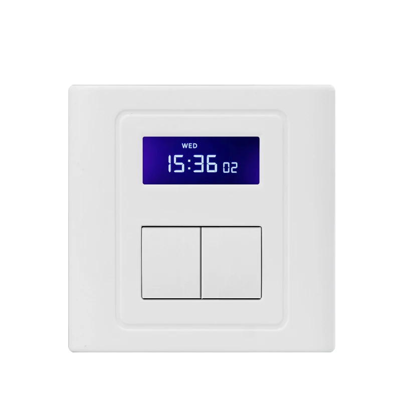 2 Gang Automatic 220V Timer Wall Switch for Light Control