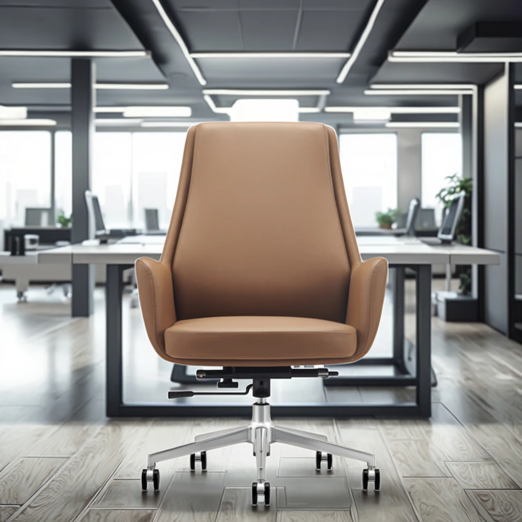 Modern Ergonomic Leather Adjustable Height Student Study Chair 5