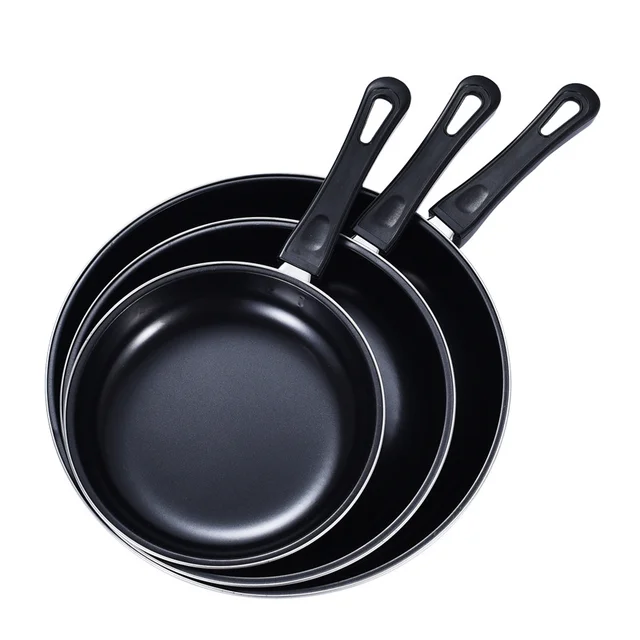 2023Wholesale Kitchen Cooking Cookware Thickening Non Stick Frying Pans With Long Handle 20cm 25cm 30cm Carbon Steel Frying Pans