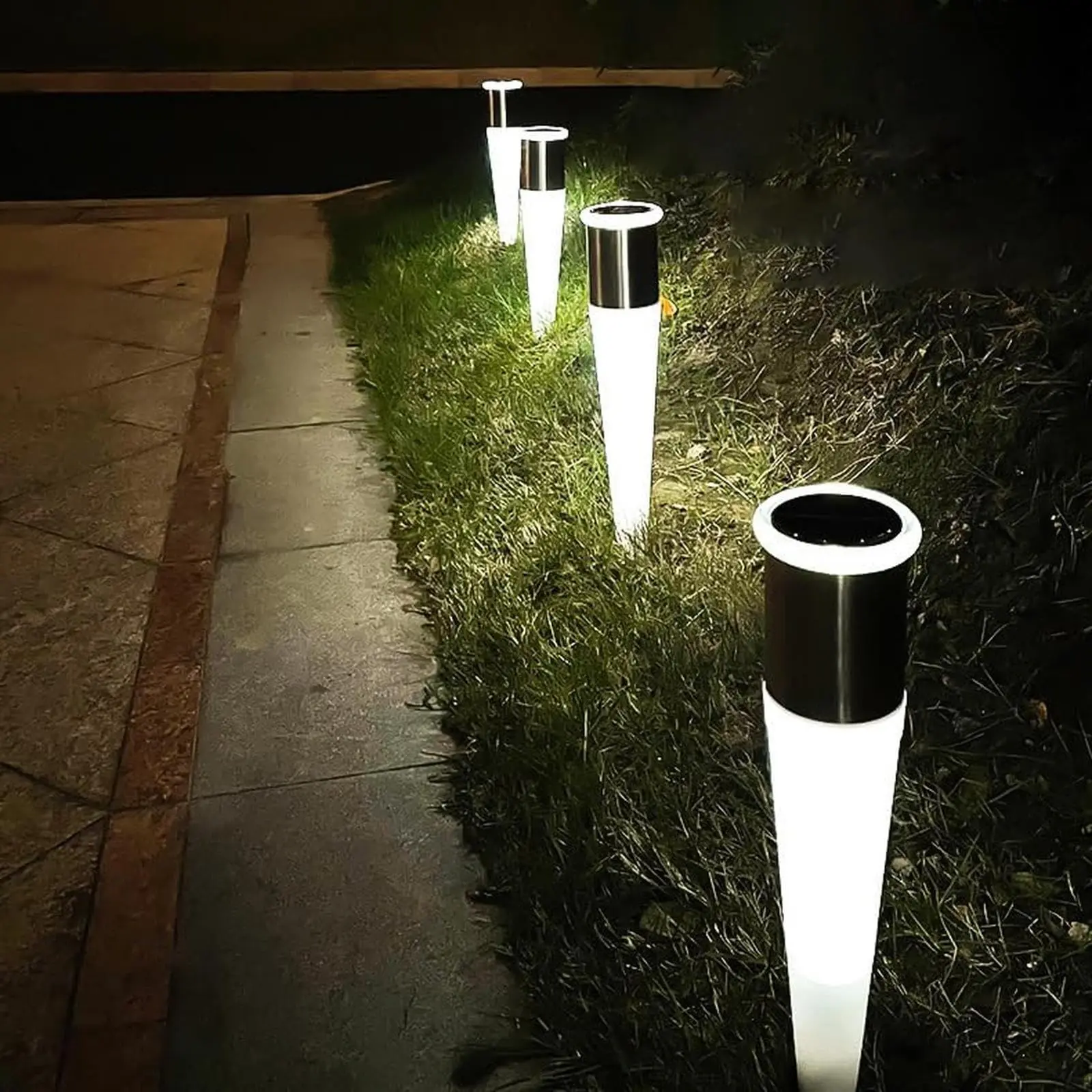 RGB White Ambient light Disk Light Solar Powered Solar Lamps Outdoor Garden Landscape LED Waterproof Solar Lawn Lights details