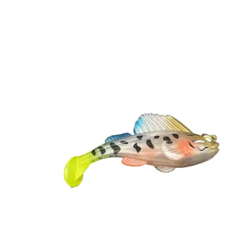 Cheery 75mm Bass Pike Bait 14.2G PVC Soft Anti-Hanging Bottom Hook T Tail for Bottom Fishing in River Use – Soft Lure – view 4