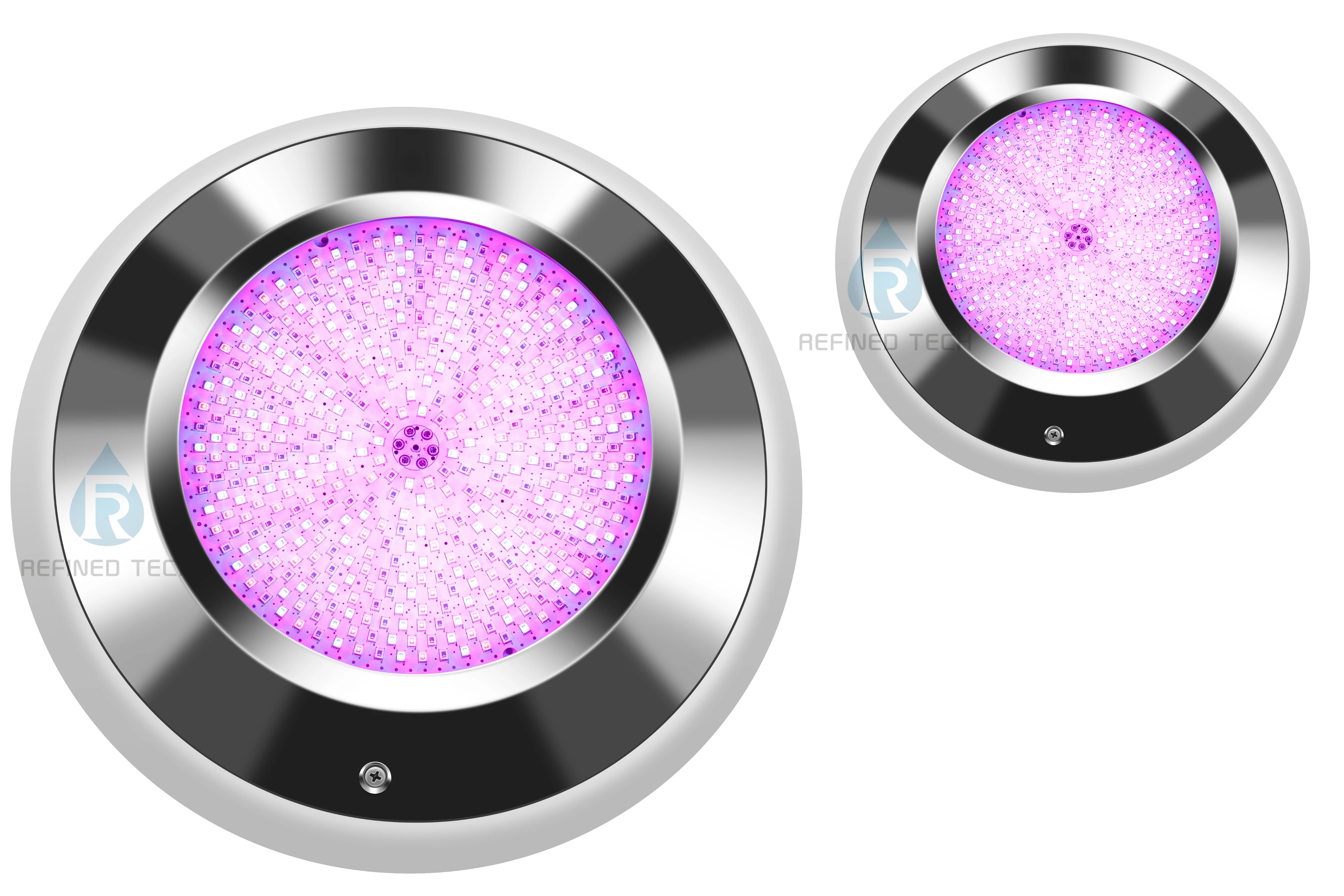 Refined WiFi Control 316L Stainless Steel IP68 Surface Mounted Underwater Lights 18W 24W 35W RGBW LED Swimming Pool Light