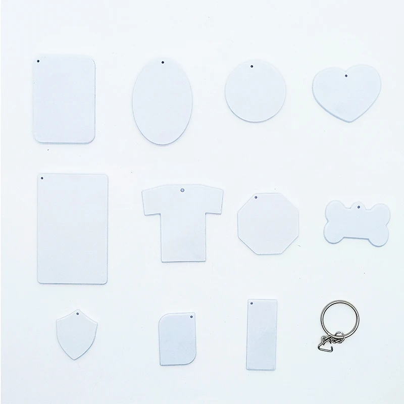 qualisub polymer sublimation keychain rectangle blank