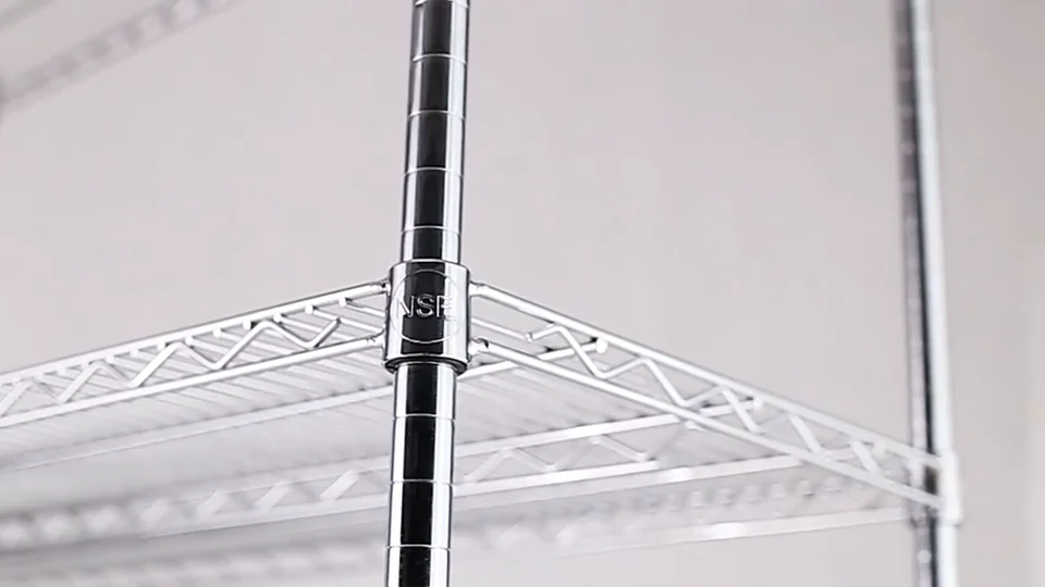 Customizable Metal Wire Shelving Rack Galvanized Storage Rack Chrome