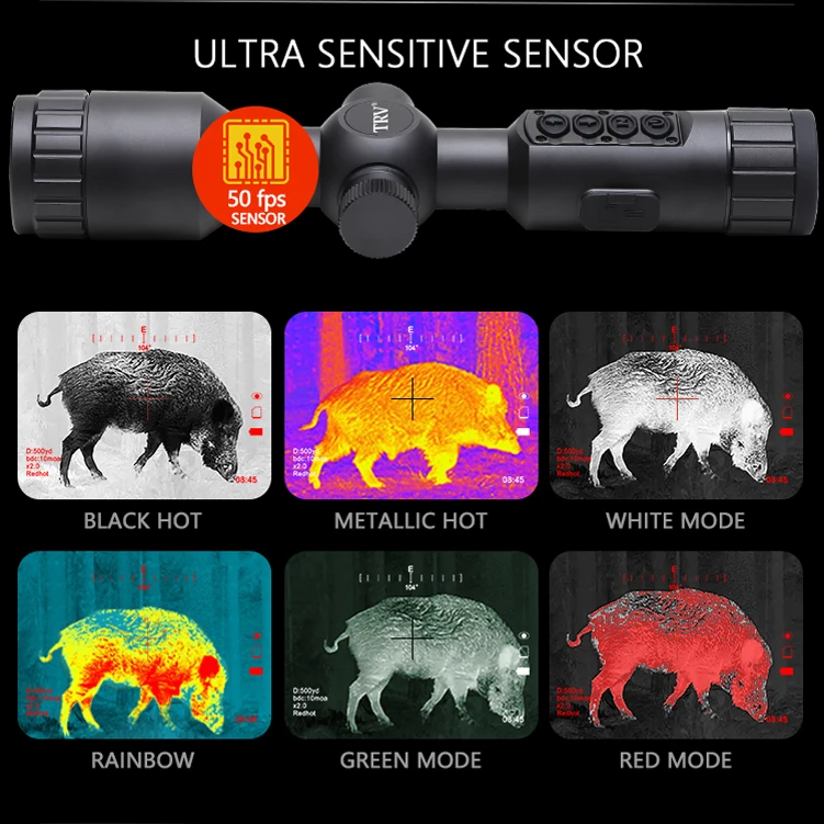 Hd 210x Thermal Scope For Hunting With Ranging Video Rec Wifi Optic