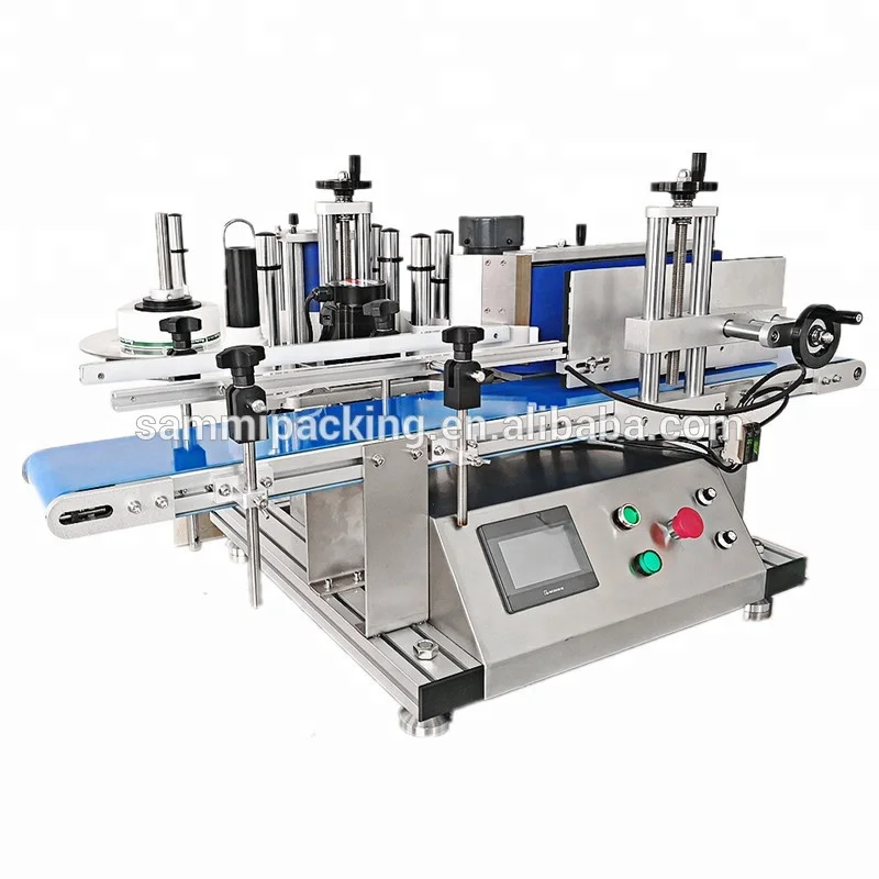 Semi-Automatic Round Bottle Labeling Machine with PLC Touch Screen and 1 Year Warranty for High Accuracy Space Saving Operation