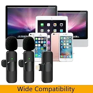 2 in 1 Portable K9 Lavalier Wireless Microphone Dual Mics Outdoor Live Radio Wireless Microphone detail image