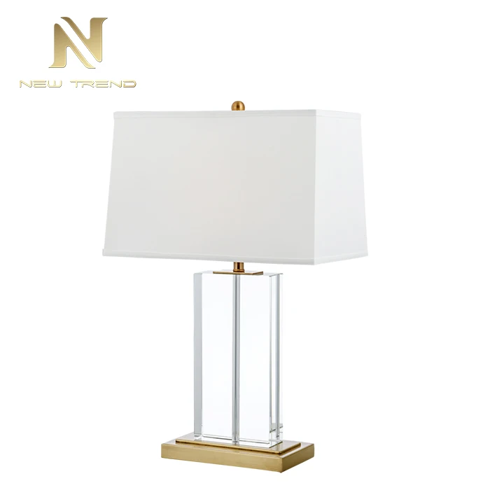 TB8080 New product indoor hotel guest room bedroom metal frame crystal led table lamp  