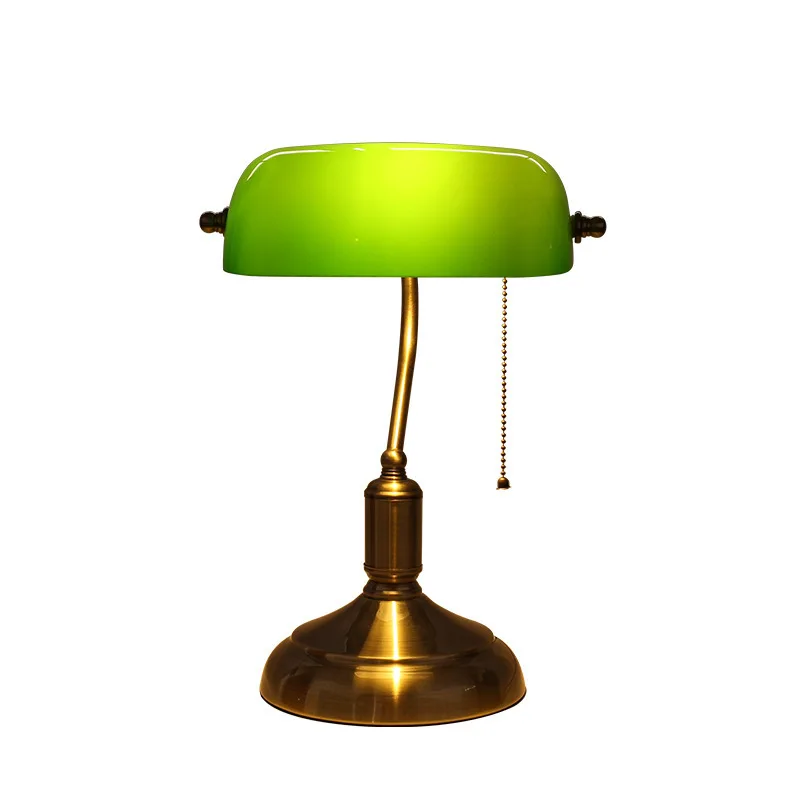verdieping Maken Hen Modern Retro Republic Of China Old Shanghai Green Color Glass Lamp Vintage  Creative Home Decorative Study Office Lighting - Buy Led Table Lamp,Postmodern  Bedside Lamp,Simple And Stylish Table Lighting Product on Alibaba.com