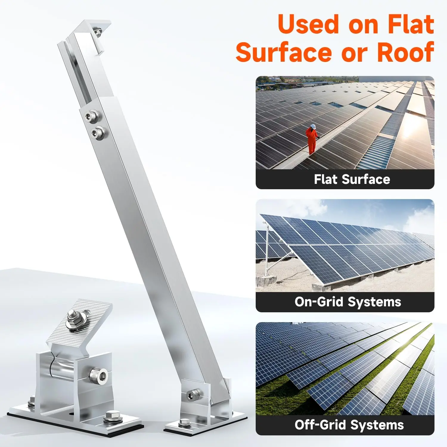 Aluminum Solar Panels Roof Mounting - Durable & Adjustable