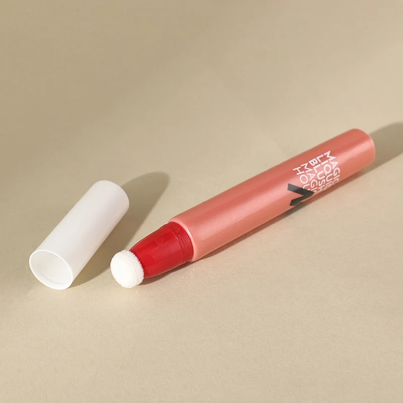 Cosmetic Plastic Soft Tube with Brush and Functional Head  for Lip Gloss and Massage Support Customization and Free Samples