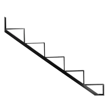 1 set Steel Stair Riser-5 Step- Steel Stair Stringers-black